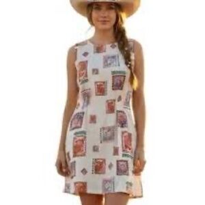 {Paper Heart} Linen Blend Cowgirl/Western Mini-dress or top | sz L